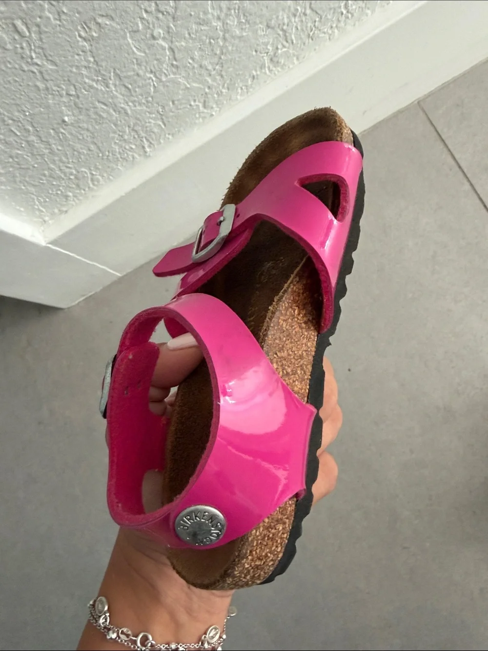 Birkenstock Kids Hot Pink Buckle Sandals